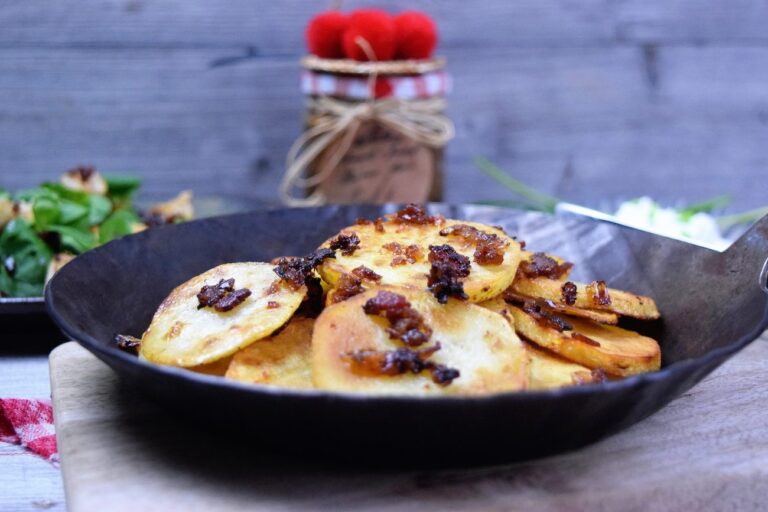 Brägele, Schwarzwälder Brägele, Bratkartoffeln, Blackforestbaconjam, Blackforestkitchen