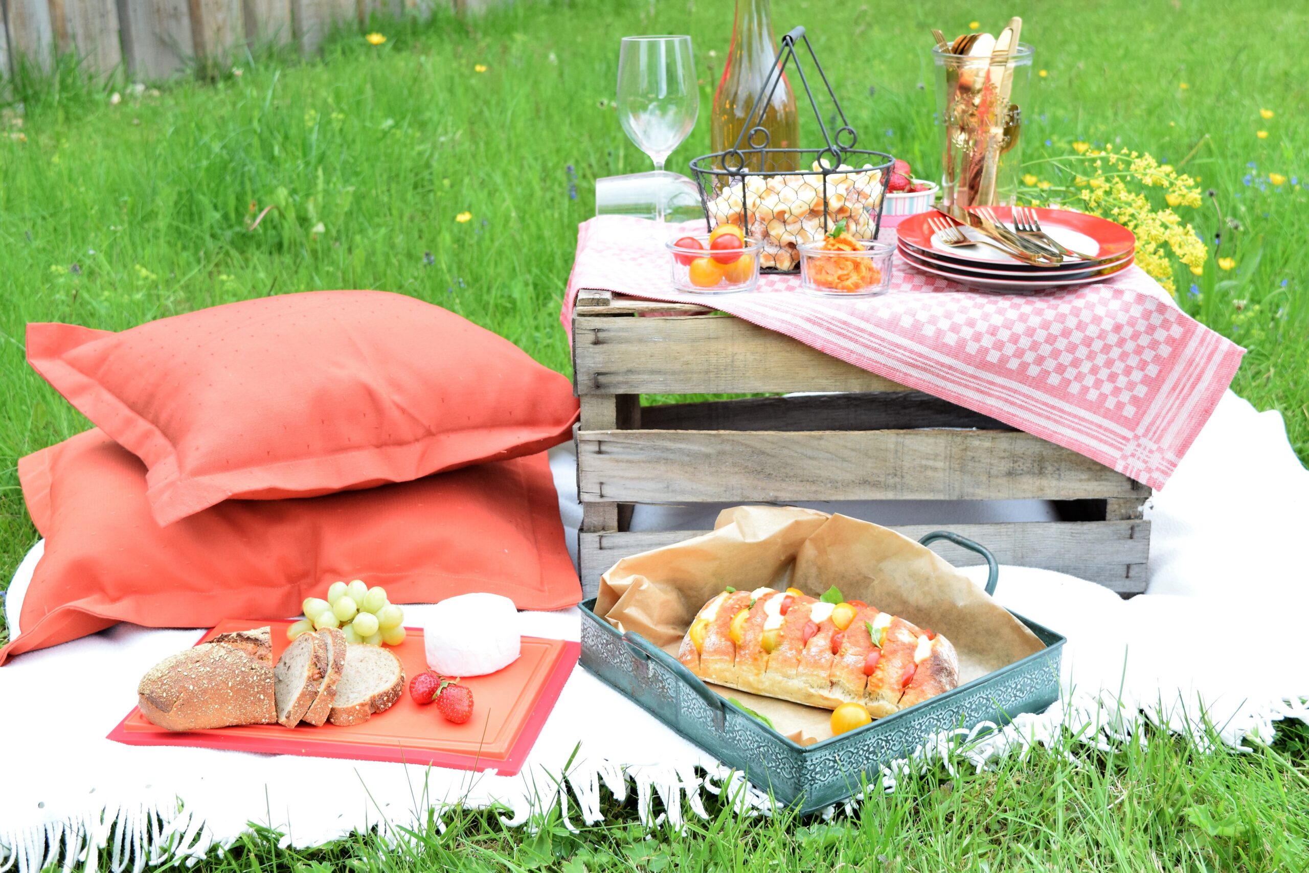 Gefülltes Ciabattabrot fürs Picknick