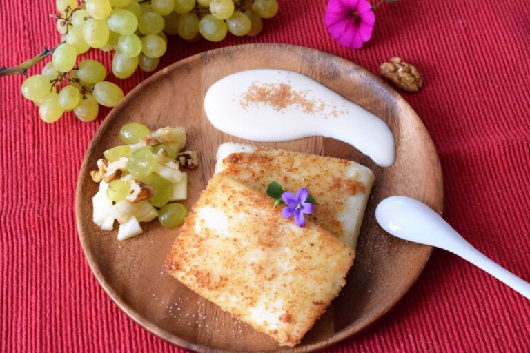 Griesschnitten mit Weinschaumcreme