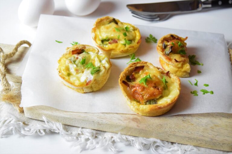 Toastmuffins mit Schinken
