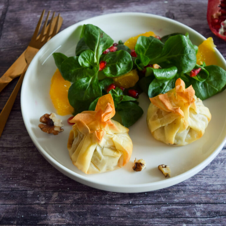 Ziegenkäse-Beutelchen aus Yufkateig