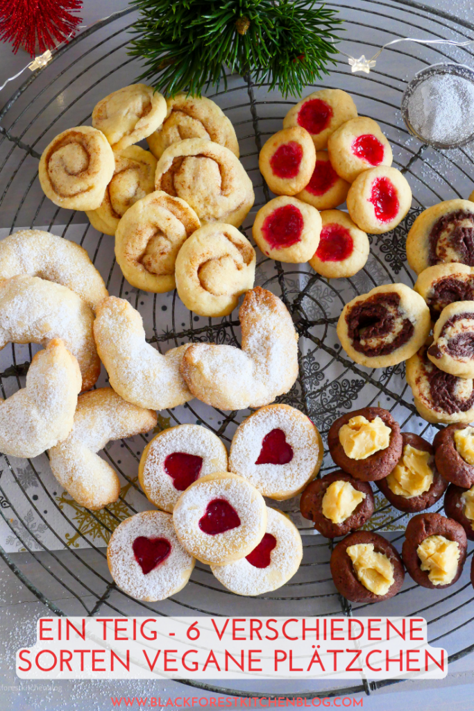 Ein Teig – 6 verschiedene Sorten vegane Plätzchen | Blackforestkitchenblog