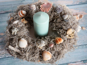 Muschelkranz aus Curly Moos