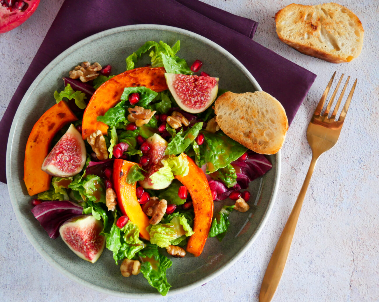 Herbstsalat Mit Kürbis Und Feigen | Blackforestkitchenblog