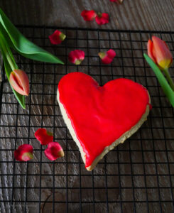 Quark-Ölteig-Herzen zum Valentinstag