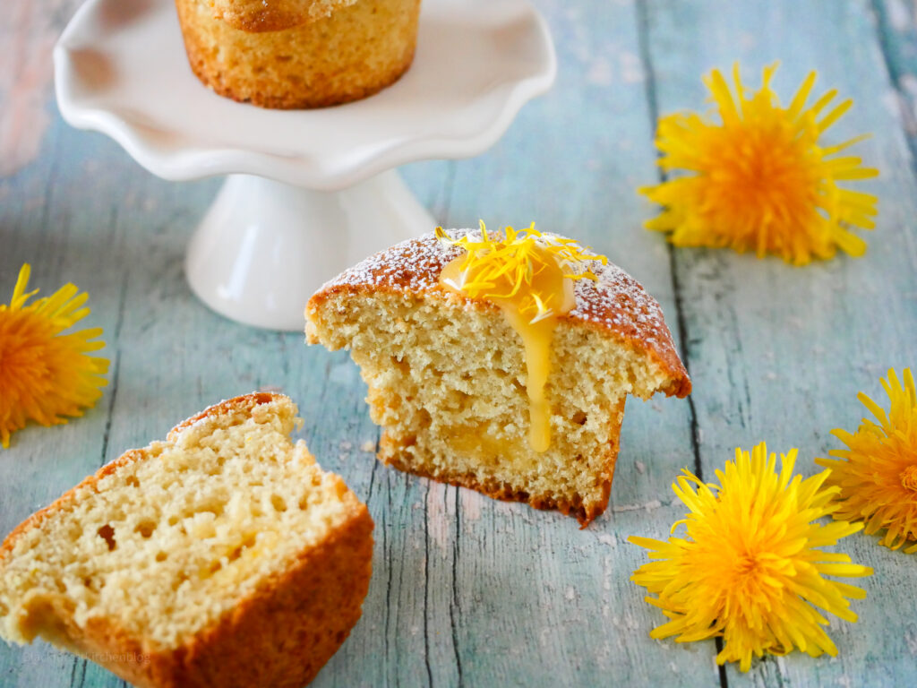 Zitronen-Löwenzahn Muffins