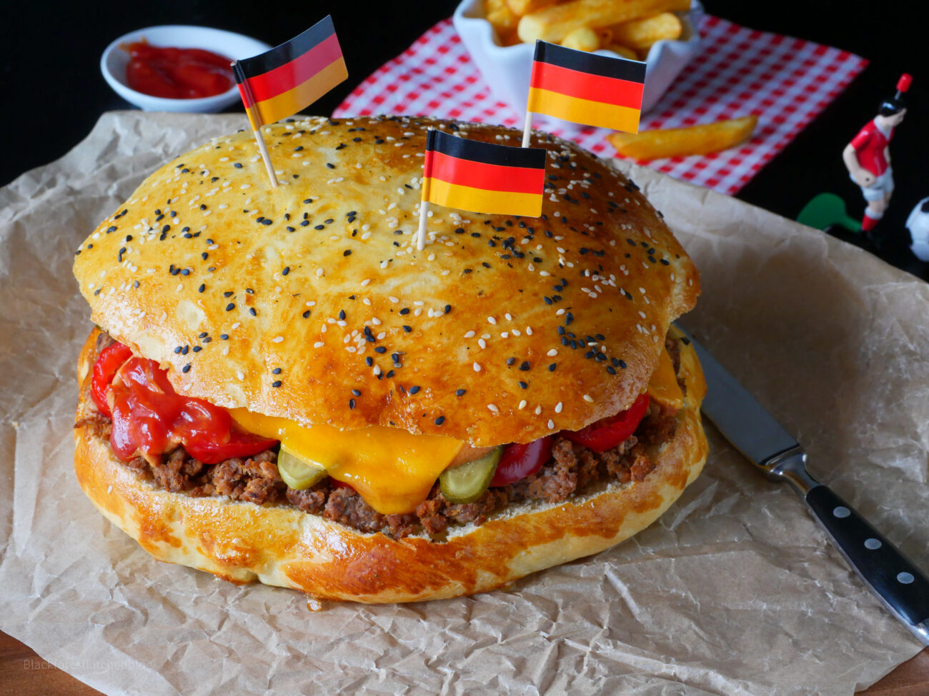 Riesen Burger für die Fußball EM | Blackforestkitchenblog