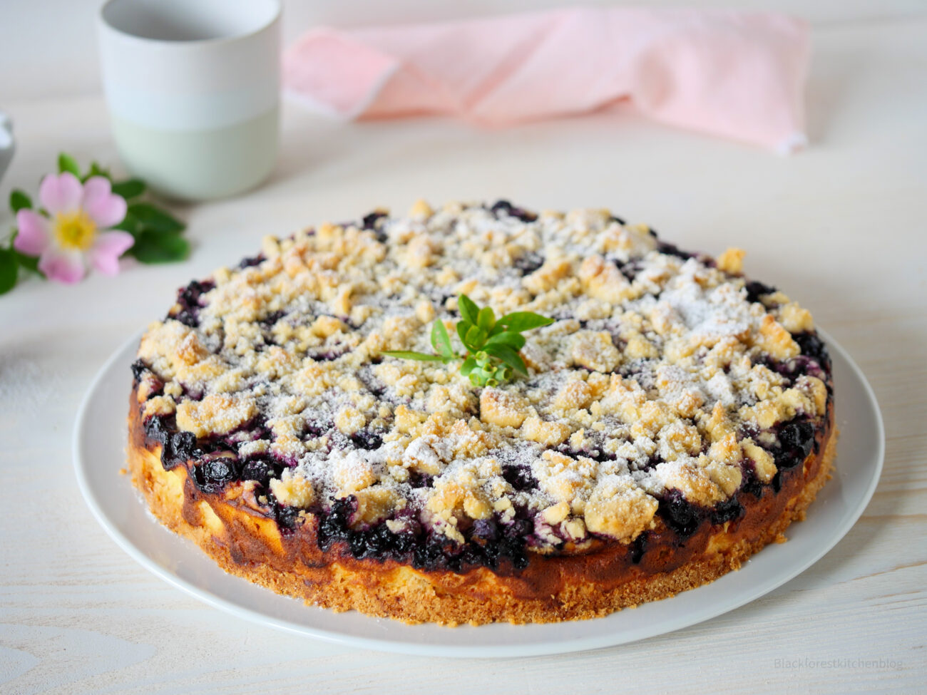 Heidelbeerkuchen mit Quark