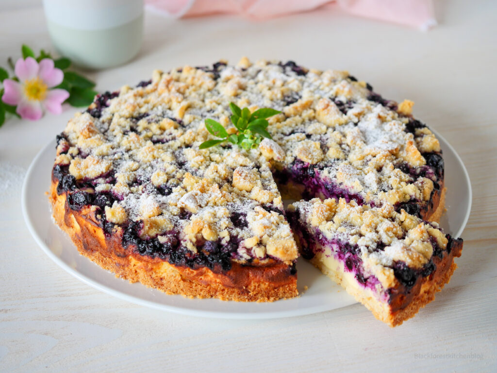 Heidelbeerkuchen mit Quark