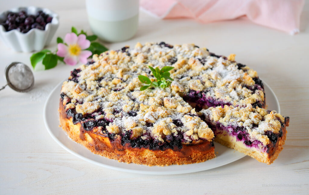 Heidelbeerkuchen mit Quark