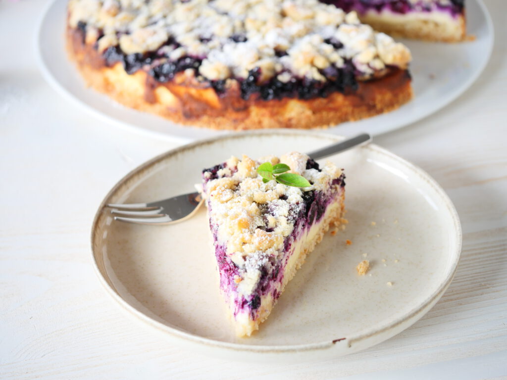 Heidelbeerkuchen mit Quark