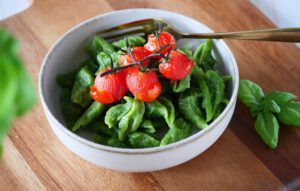 Scherennudeln mit Spinat