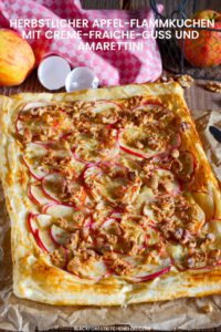 Apfel-Flammkuchen mit Amarettini