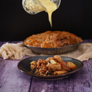 Apfel Brown Betty mit Cranberrys