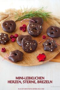 Mini-Lebkuchen Herzen, Sterne, Brezeln