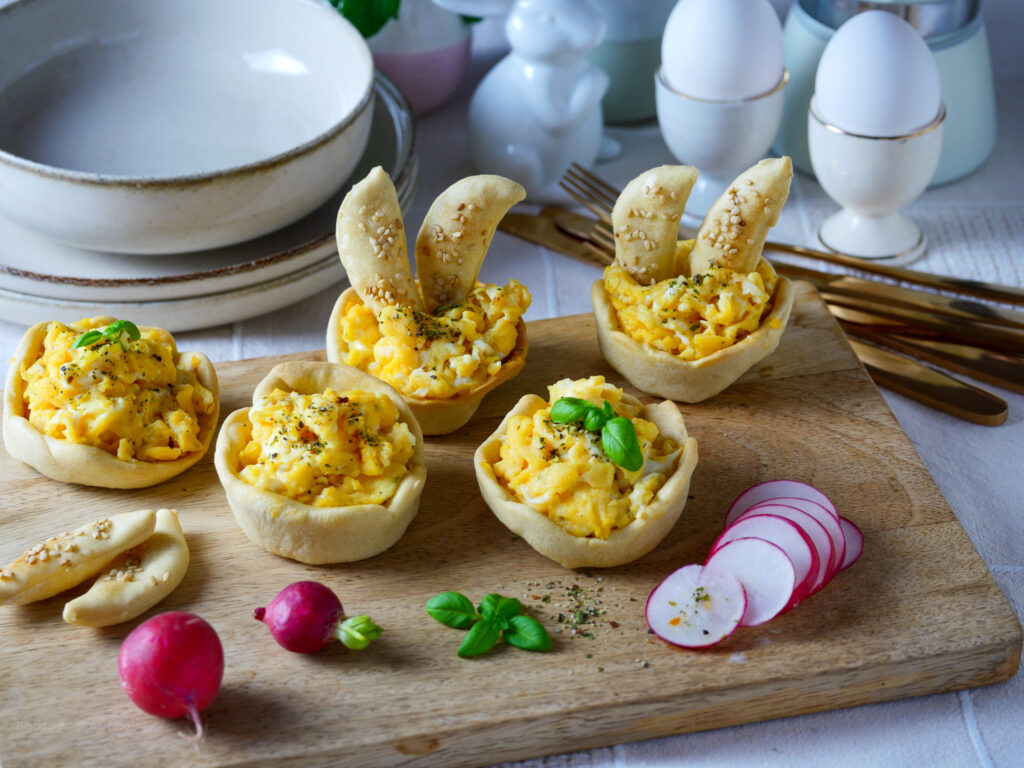 Rührei im Körbchen