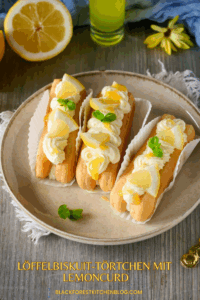 Löffelbiskuit-Törtchen mit Lemon Curd