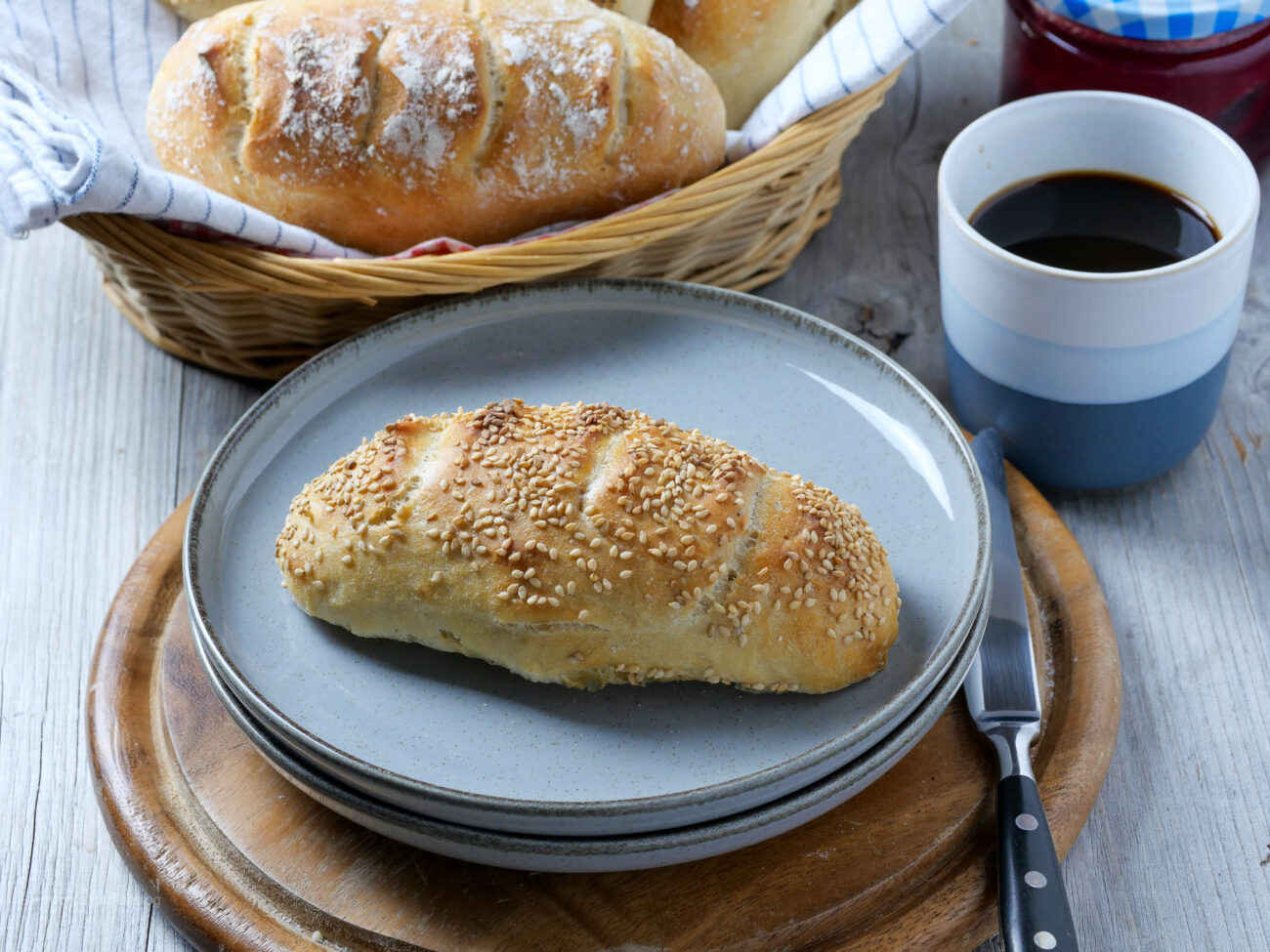 Baguettebrötchen fürs Sonntagsfrühstück