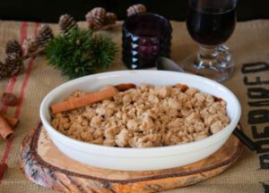 Winter Crumble mit Glühweinfrüchten