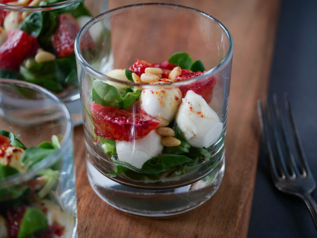 Feldsalat mit Blutorangen-Dressing