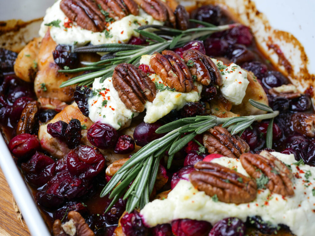 Hähnchenbrust mit Cranberrys und Ricotta