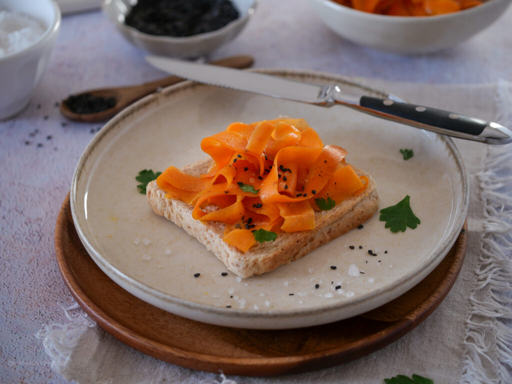 Veganer Lachs aus Karotten