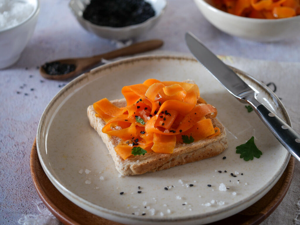 Veganer Lachs aus Karotten