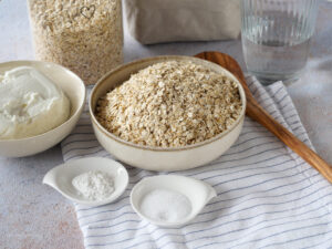 Schnelle Haferflockenstangen mit Quark