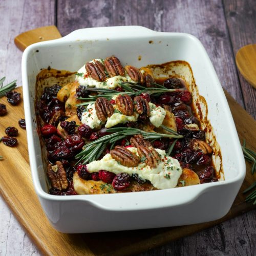 Hähnchenbrust mit Cranberrys und Ricotta