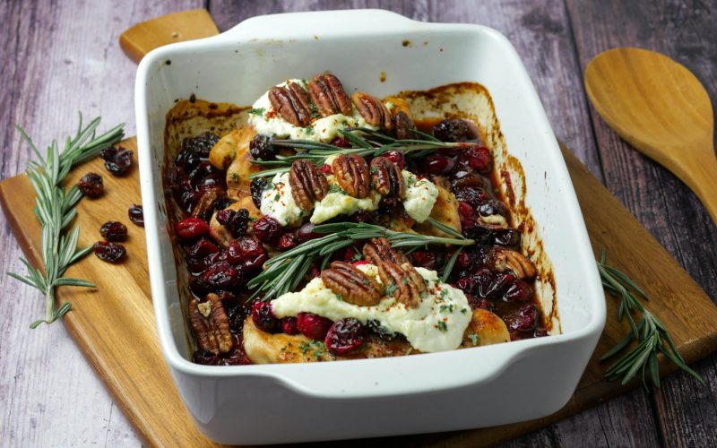 Hähnchenbrust mit Cranberrys und Ricotta