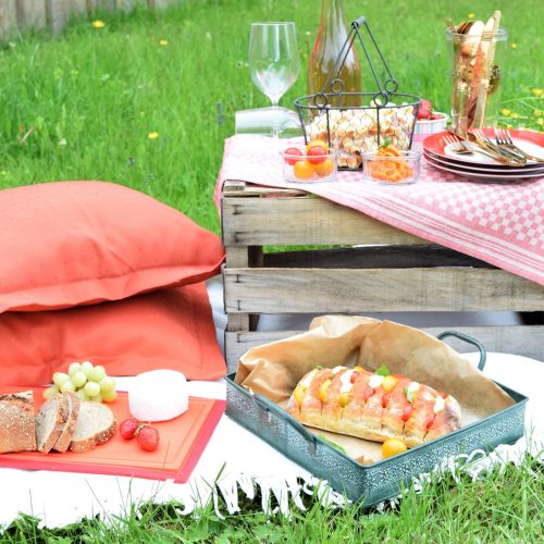 Gefülltes Ciabattabrot fürs Picknick