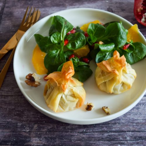 Ziegenkäse-Beutelchen aus Yufkateig