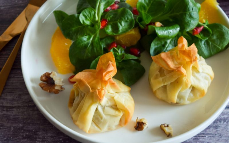 Ziegenkäse-Beutelchen aus Yufkateig