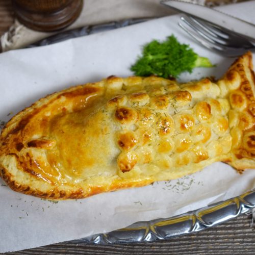 Lachs in Blätterteig