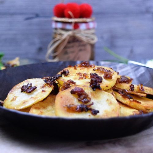Brägele, Schwarzwälder Brägele, Bratkartoffeln, Blackforestbaconjam, Blackforestkitchen