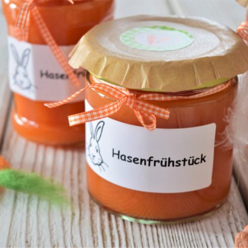 Hasenfrühstück, Ostern, Marmelade, Konfiüre, Brotaufstrich, Blackforestkitchen, Osterfrühstück, Frühstück