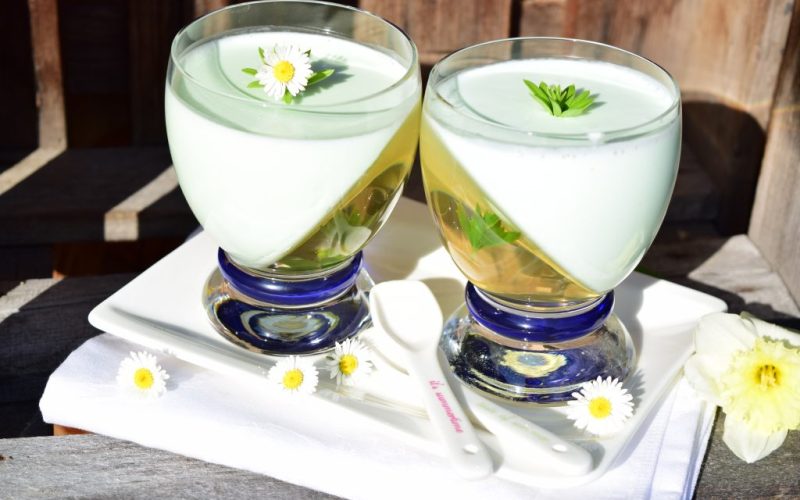 Waldmeister, Dessert, Nachtisch, Frühling, Creme, Süß, Gelee, Blackforestkitchen