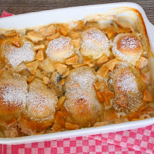 Gebackene Apfelmaultaschen