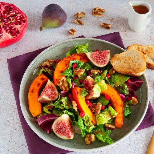 Herbstsalat mit Kürbis und Feigen