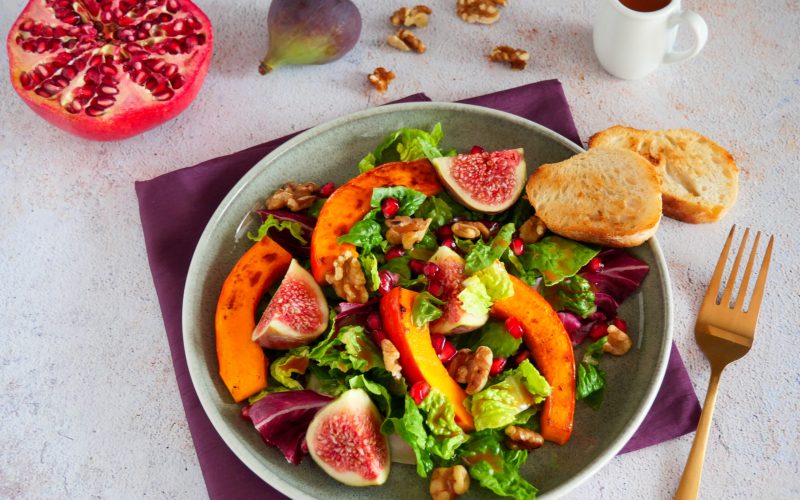 Herbstsalat mit Kürbis und Feigen