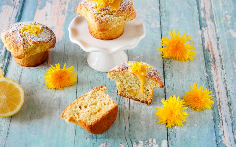 Zitronen-Löwenzahn Muffins
