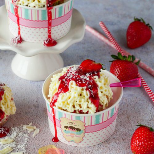 Spaghettieis-Cupcakes
