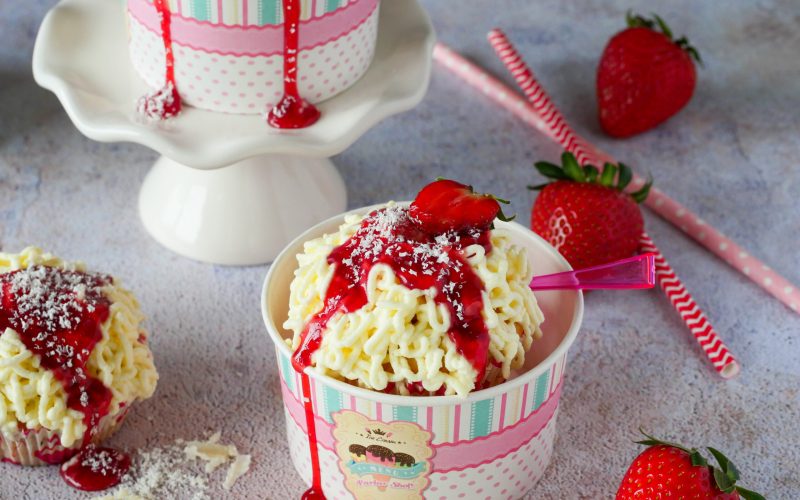 Spaghettieis-Cupcakes